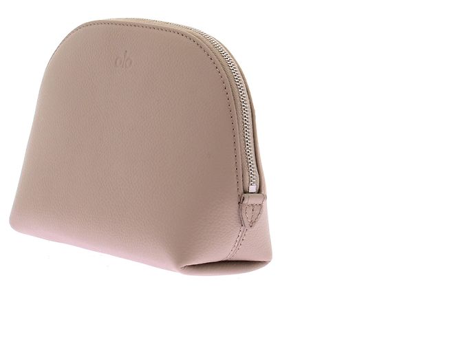 Autre Marque Pochette con zip in pelle beige - vista 3