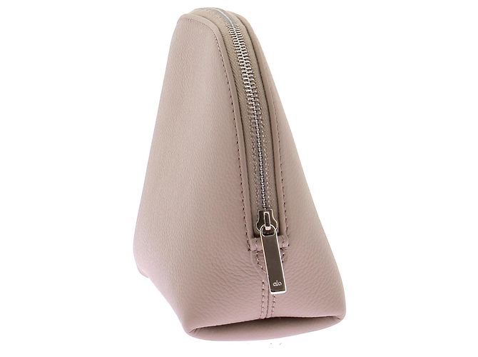 Autre Marque Pochette con zip in pelle beige - vista 4