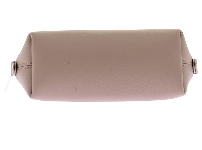Autre Marque Pochette con zip in pelle beige - vista 6