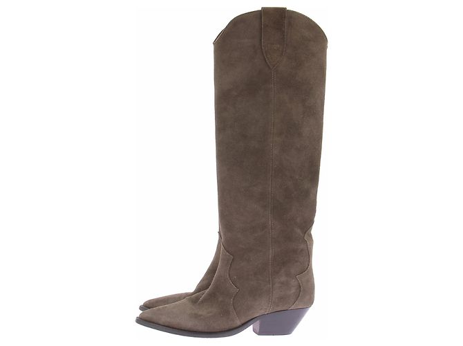 Isabel Marant Botas Santiag "Denvee" kaki - vista 2
