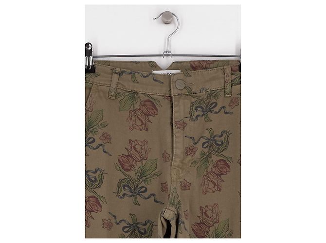 Autre Marque Pantalones de algodón caqui - vista 3
