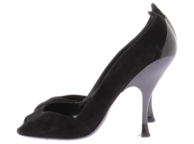 Miu Miu Décolleté in camoscio nero - vista 3