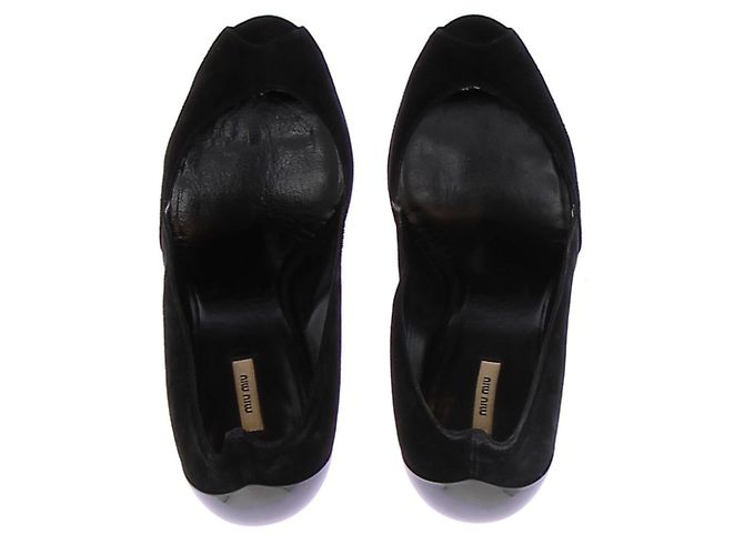 Miu Miu Décolleté in camoscio nero - vista 6