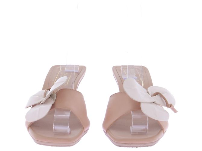 Autre Marque Beige Leder-Mules mit Absatz - Ansicht 5