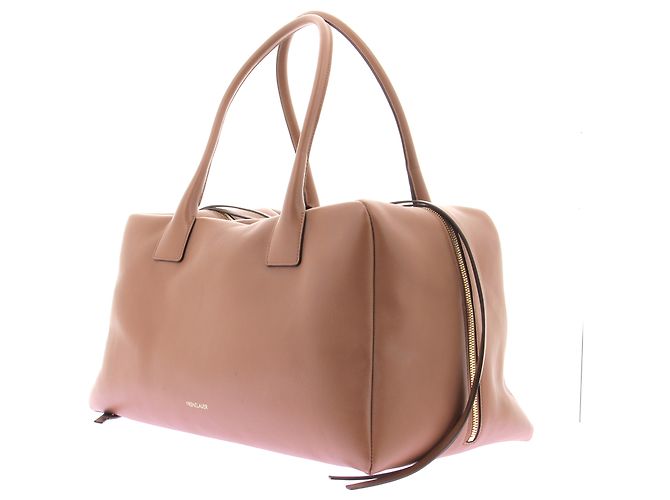Autre Marque Borsa bowling in pelle camel - vista 2