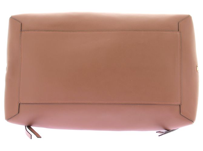 Autre Marque Borsa bowling in pelle camel - vista 6