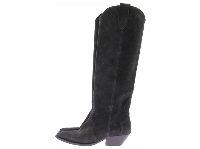Isabel Marant Botas Santiag "Denvee" gris oscuro - vista 2