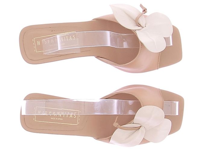 Autre Marque Beige Leder-Mules mit Absatz - Ansicht 6