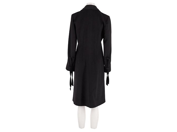 Valentino Garavani Schwarzer Wollmantel - Ansicht 2