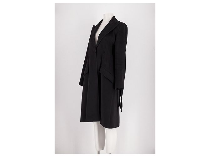 Valentino Garavani Schwarzer Wollmantel - Ansicht 4