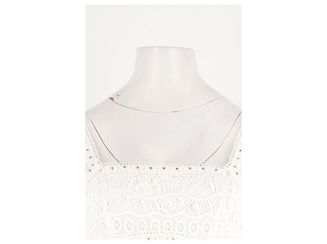 Maje Vestido de algodón blanco - vista 5