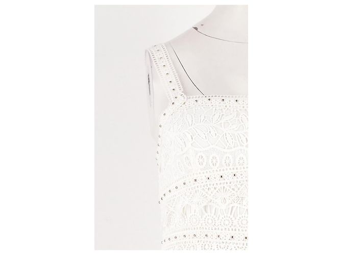 Maje Vestido de algodón blanco - vista 6