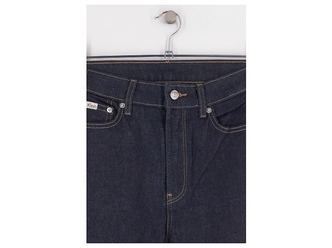 Vaqueros anchos de algodón Calvin Klein azul marino - vista 3
