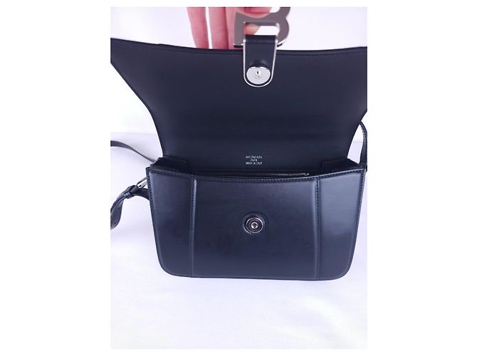 Borsa a tracolla in pelle nera Balenciaga - vista 15