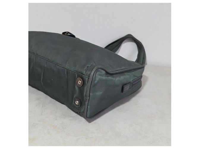 Borsa Prada in nylon tessuto verde - vista 11