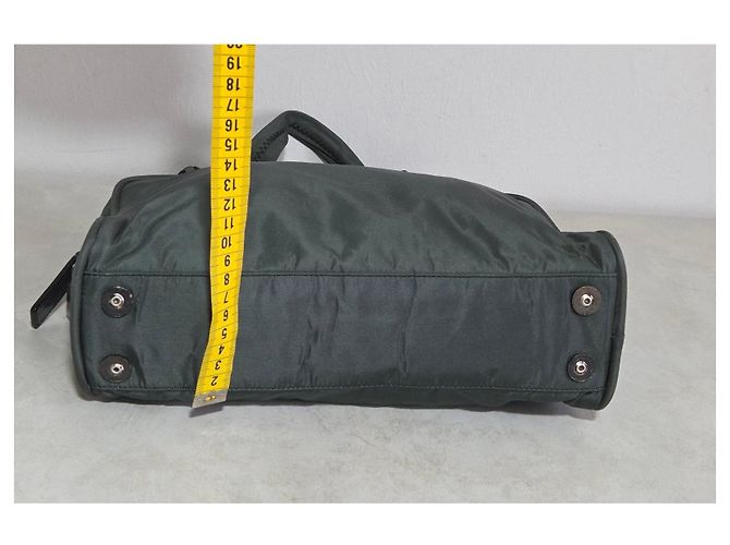 Borsa Prada in nylon tessuto verde - vista 17