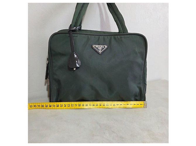 Borsa Prada in nylon tessuto verde - vista 18