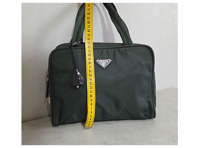 Borsa Prada in nylon tessuto verde - vista 19