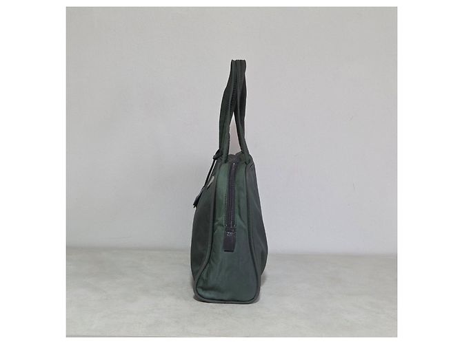 Borsa Prada in nylon tessuto verde - vista 4