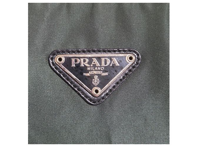 Borsa Prada in nylon tessuto verde - vista 9