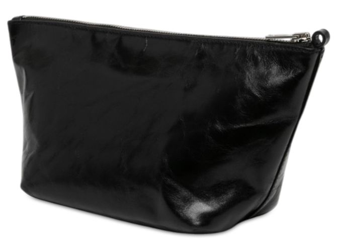 Pouch da polso con zip Alexander Wang Black Crackled Patent Punch - vista 2