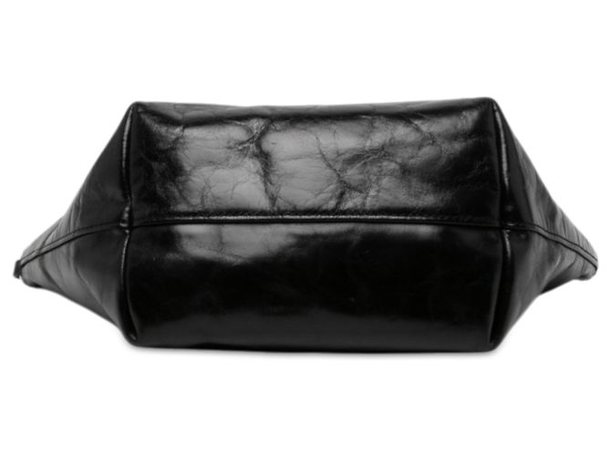 Pouch da polso con zip Alexander Wang Black Crackled Patent Punch - vista 3