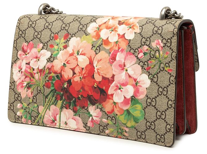 Borsa a tracolla Gucci Beige Medium GG Supreme Blooms Dionysus - vista 2