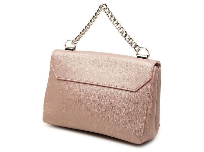 Louis Vuitton LockMe II BB in pelle metallizzata rosa con occhielli - vista 2