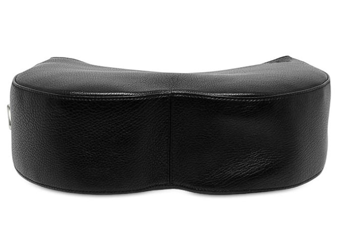 Borsa a tracolla Burberry Black Medium in vitello e lana Chess Blanket - vista 3