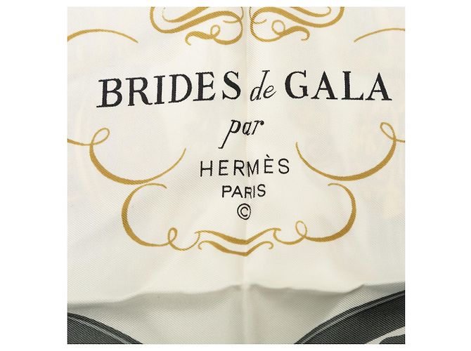 Pañuelo de seda Hermès White Brides de Gala 90 - vista 3