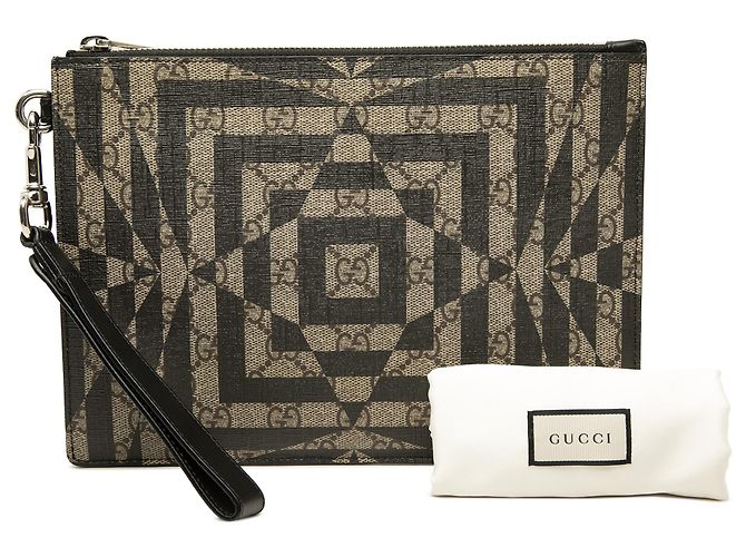 Clutch Gucci Beige GG Supreme Caleido - vista 7