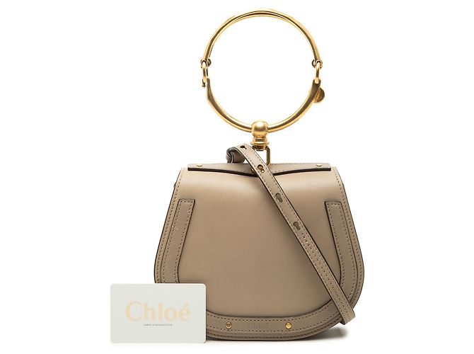 Borsa Nile Bracelet Chloé in pelle marrone Small - vista 7