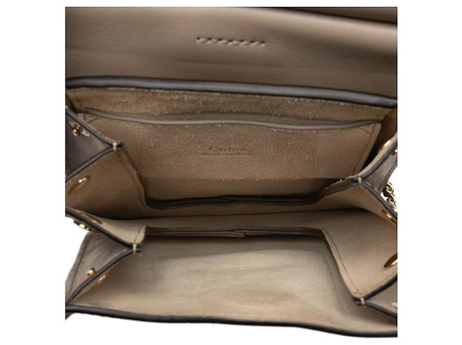 Mini borsa polso Faye Chloé in vitello e camoscio marrone - vista 4