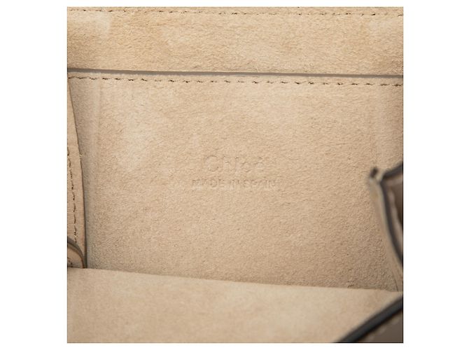 Mini borsa polso Faye Chloé in vitello e camoscio marrone - vista 5