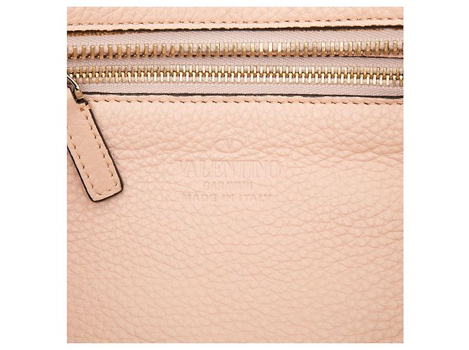 Valentino Rockstud Double Handle Tote aus Leder in Pink, Medium - Ansicht 5