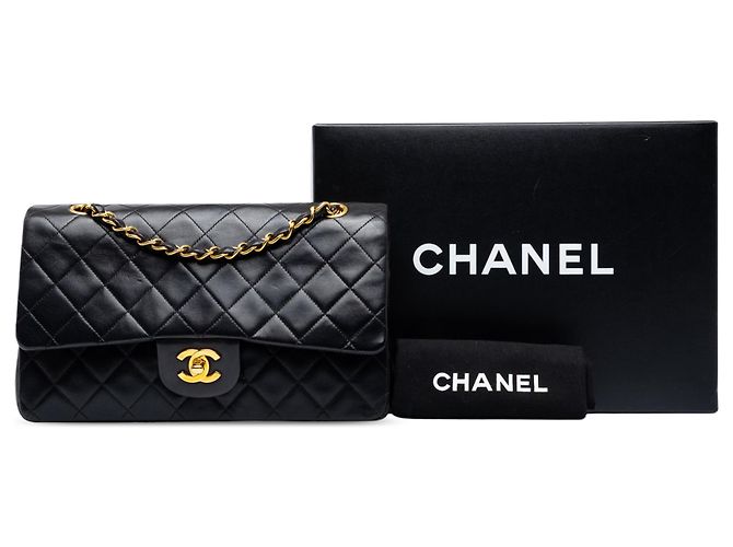 Chanel Black Medium Classic Lambskin Double Flap - vista 7