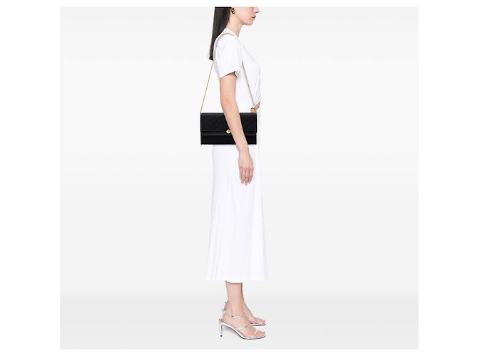 Borsa a tracolla con catena Diorissimo Trotter Canvas Nera Dior - vista 6