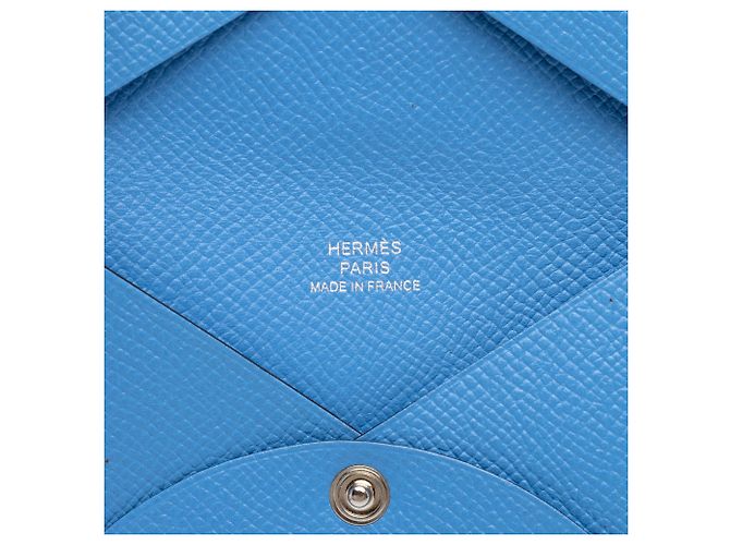 Tarjetero Hermès Calvi Blue Epsom - vista 4