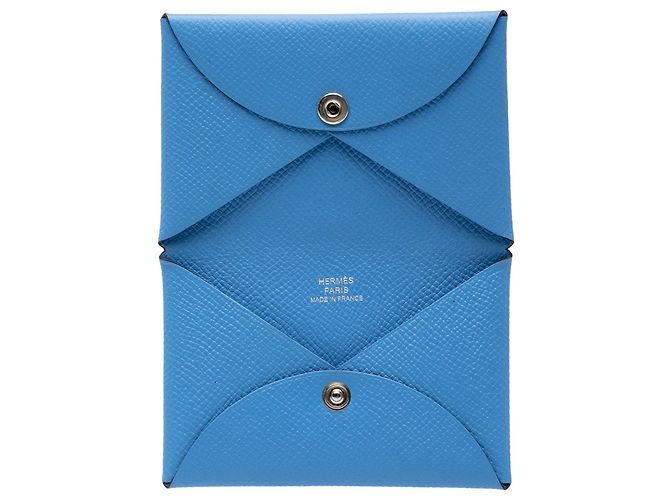Tarjetero Hermès Calvi Blue Epsom - vista 5
