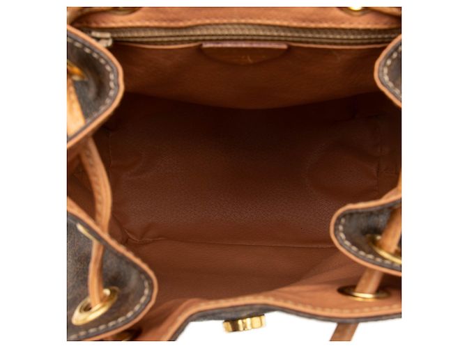 Céline Celine Brown Macadam Coated Canvas Backpack - view 4
