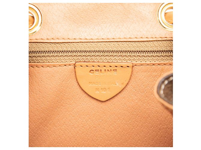 Céline Celine Brown Macadam Coated Canvas Backpack - view 5