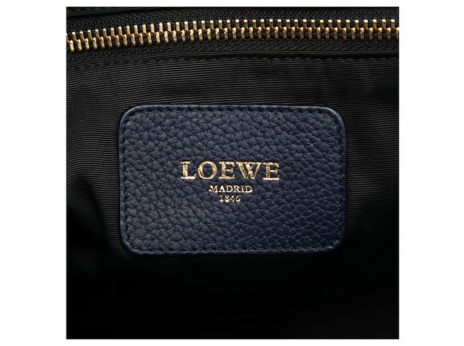 Borsa a tracolla LOEWE Calle Lock in vitello blu - vista 5