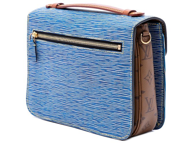 Louis Vuitton Blue Epi Denim and Reverse Monogram Pochette Metis - vista 2