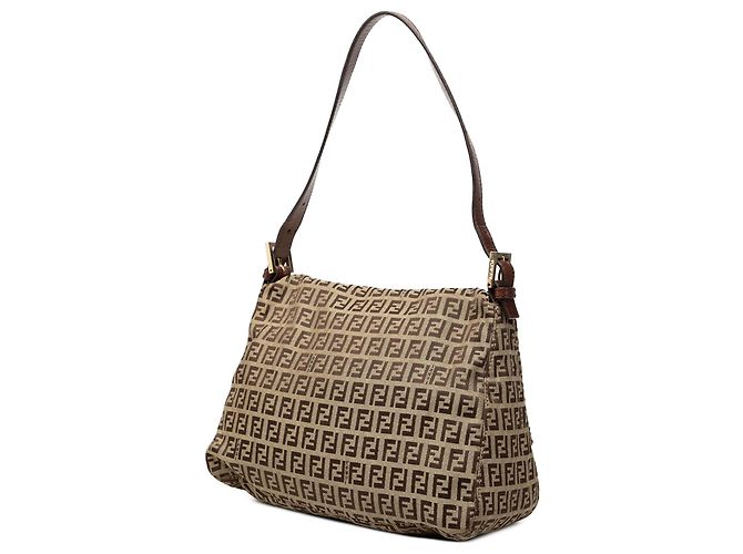 Fendi Brown Zucchino Canvas Mamma Forever - vista 2