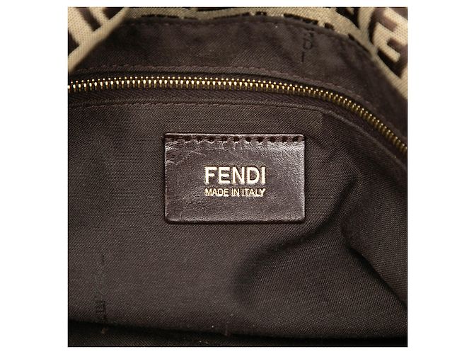 Fendi Brown Zucchino Canvas Mamma Forever - vista 5