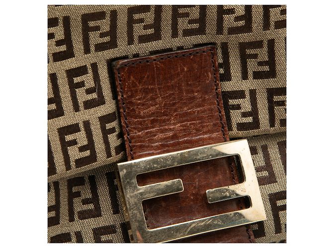 Fendi Brown Zucchino Canvas Mamma Forever - vista 6