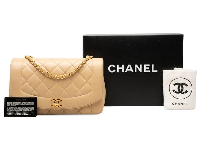 Chanel Beige Medium Lambskin Diana Flap - vista 7