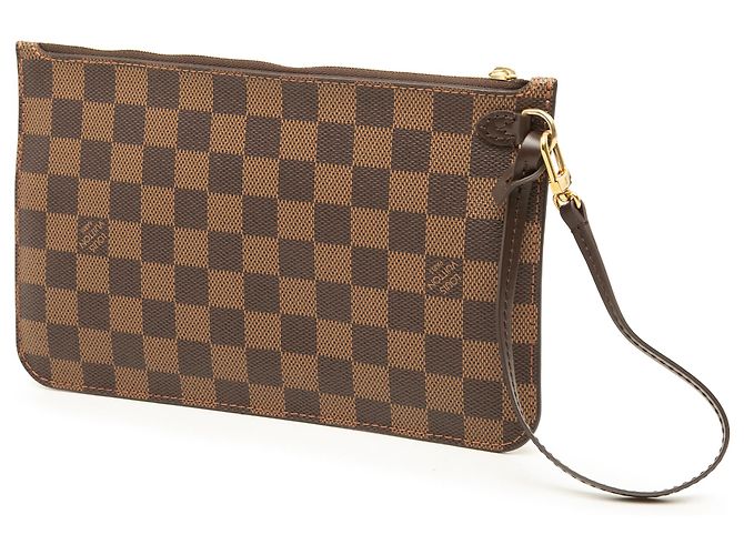Louis Vuitton Brown Damier Ebene Neverfull Pochette - vista 2