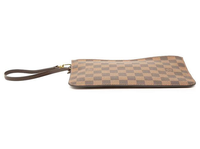 Louis Vuitton Brown Damier Ebene Neverfull Pochette - vista 3