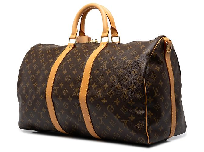 Louis Vuitton Brown Monogram Keepall Bandouliere 50 - vista 2
